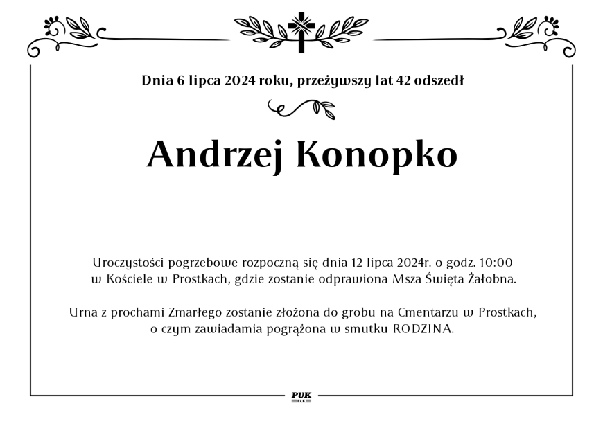 Andrzej Konopko - nekrolog